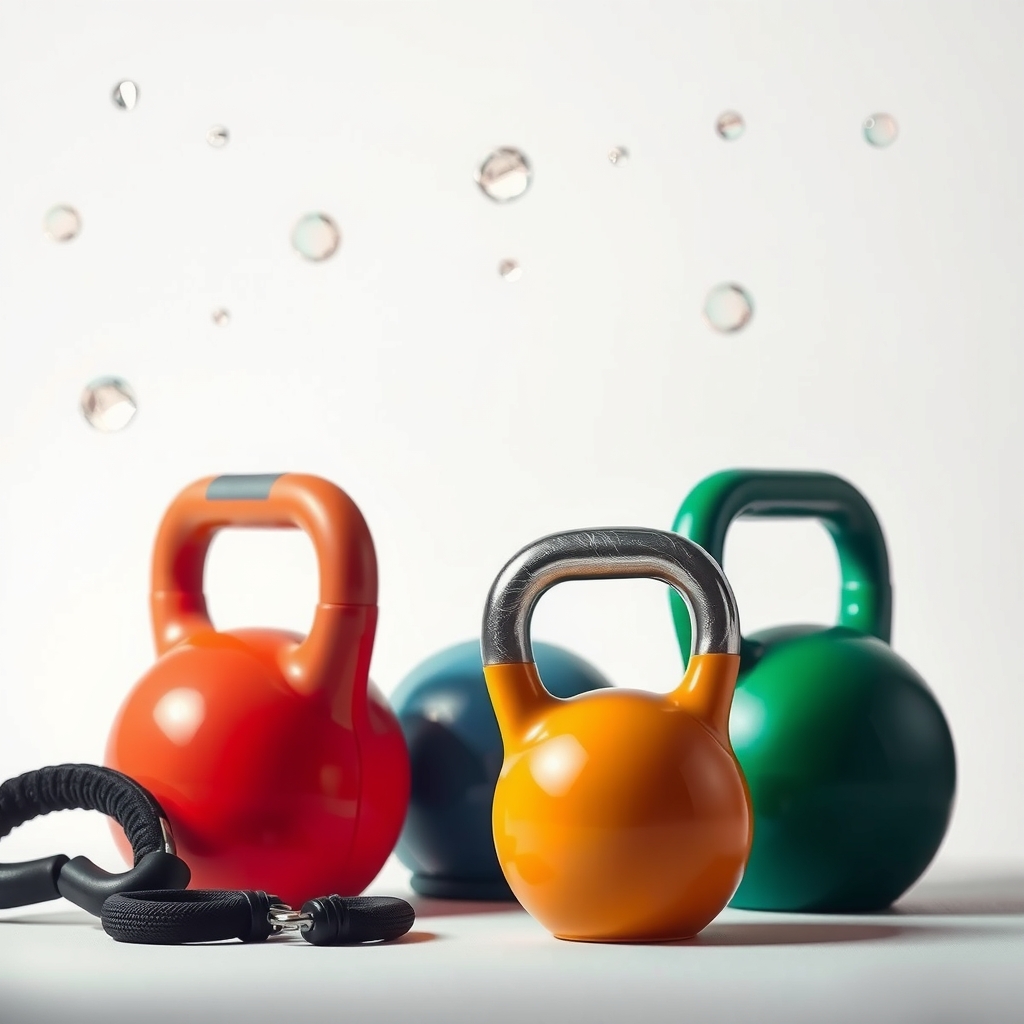 Yes4All Vinyl Coated Kettlebell Set