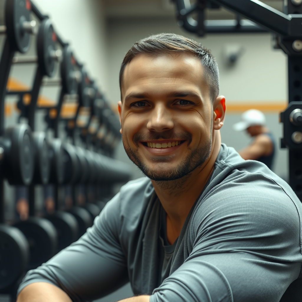Foto del profesor Ben Velázquez sentado para la página del curso atleta de talla mundial