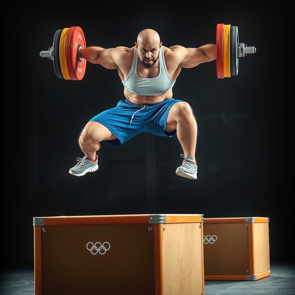 Atleta realizando saltos en caja como ejercicio pliométrico complementario