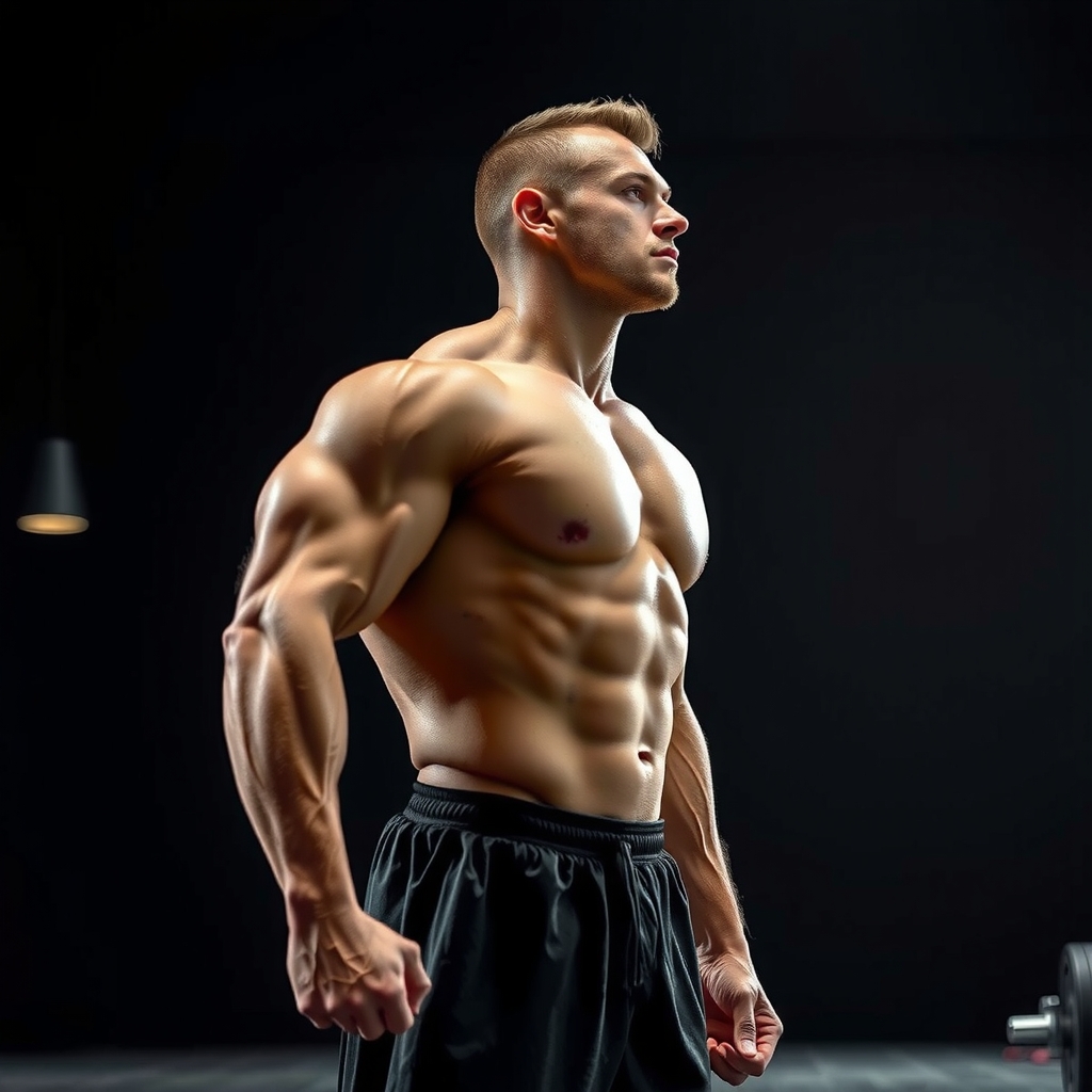 Atleta de élite en posición de máxima concentración postural antes de levantar
