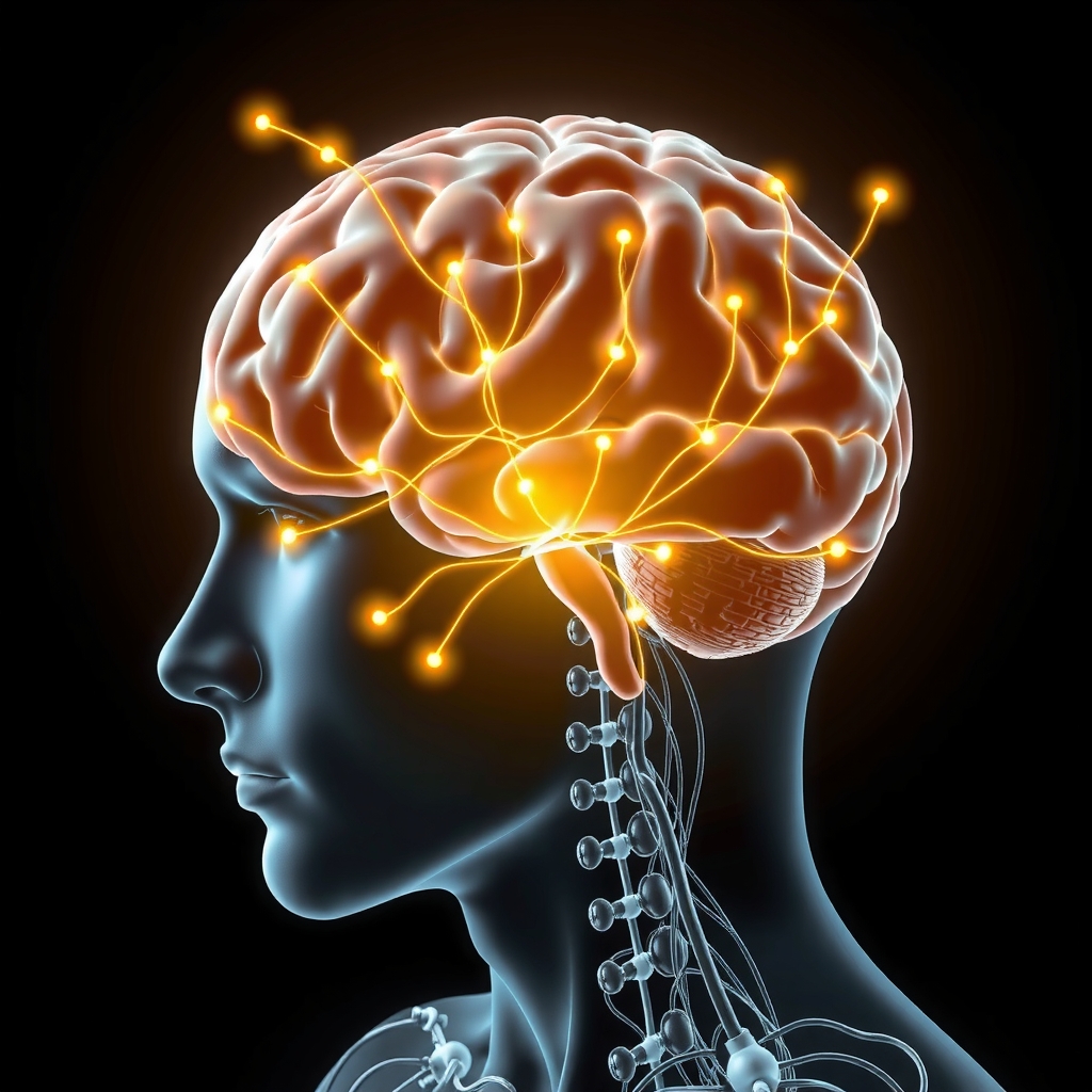 Imagen neurológica del cerebelo procesando señales propioceptivas