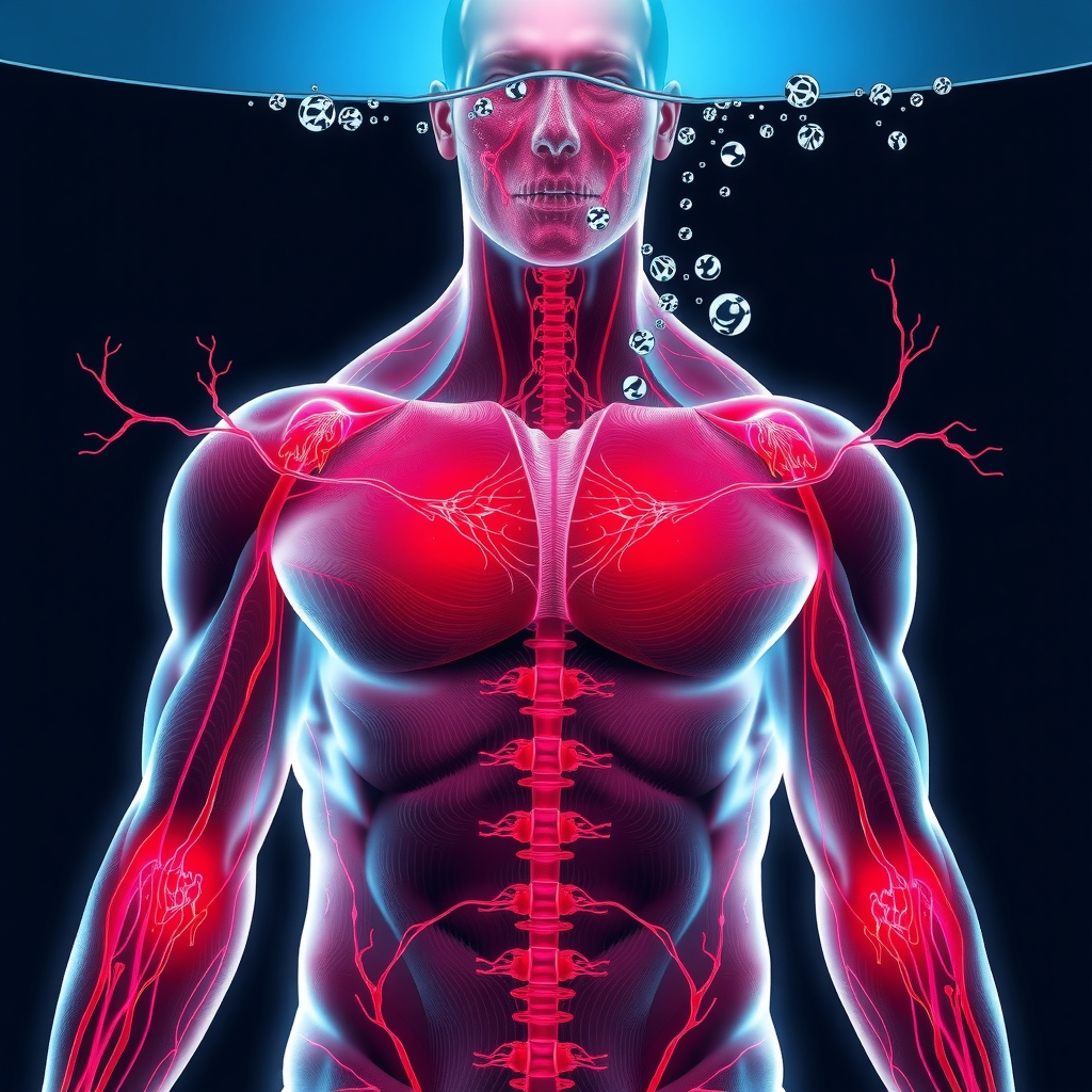 Ilustración científica de respuesta muscular al frío
