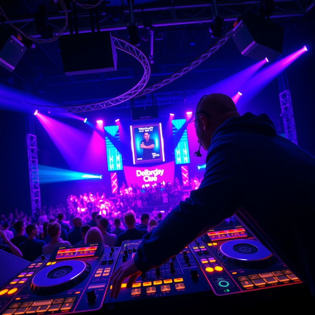 DJ decks set up for a Fisher tech house performance