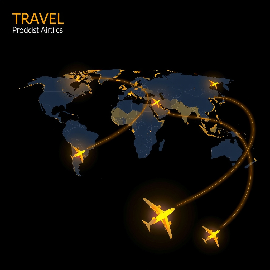 Visual showing global destinations
