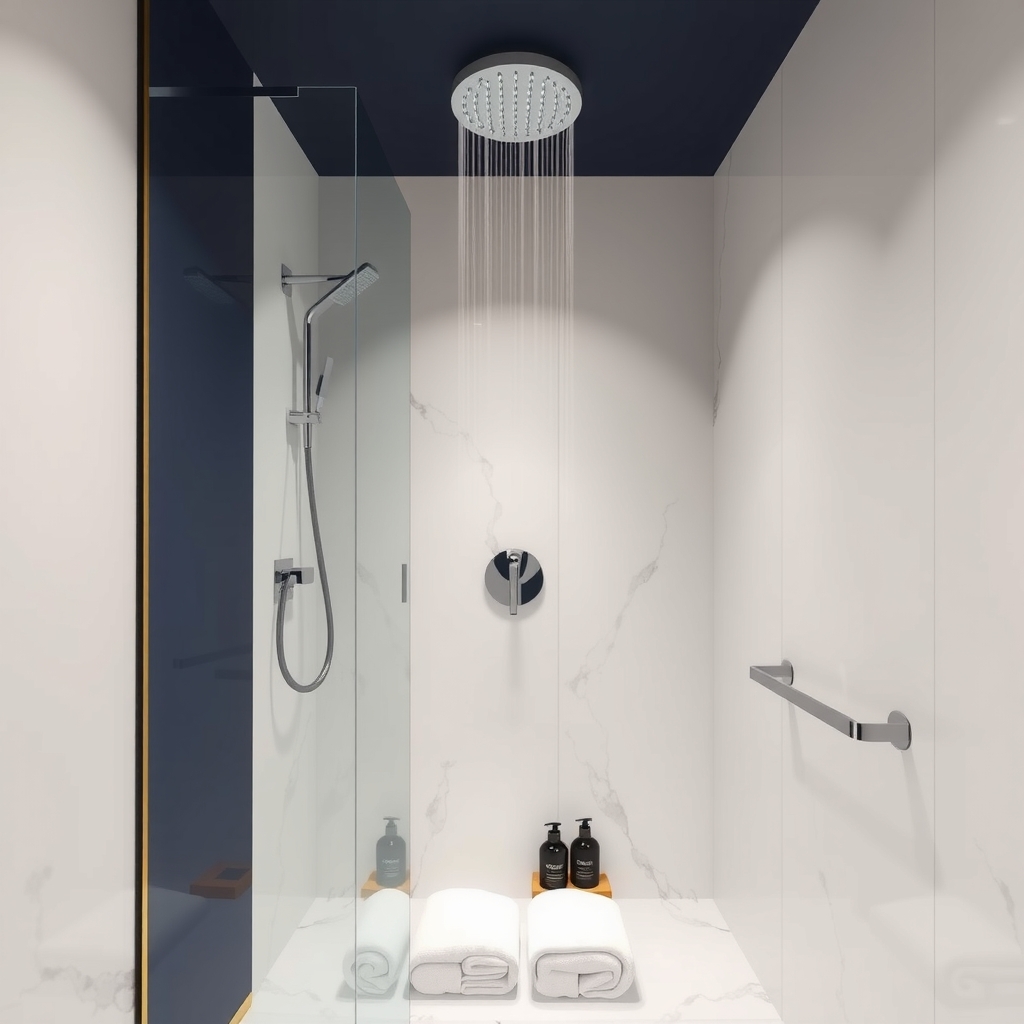 Premium shower suite in airport lounge