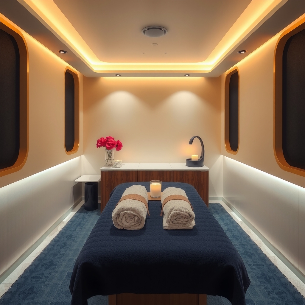 Spa and wellness services at airport lounge