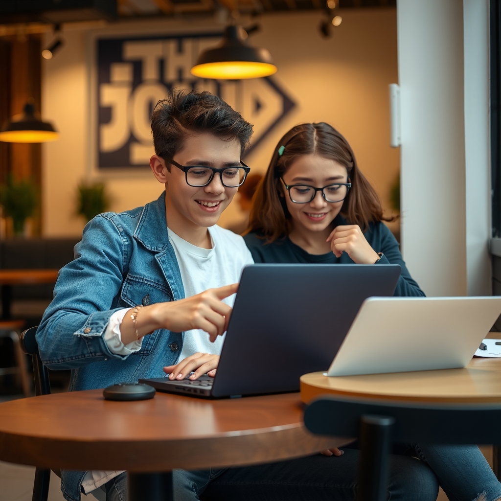 Estudiantes colaborando y compartiendo ideas