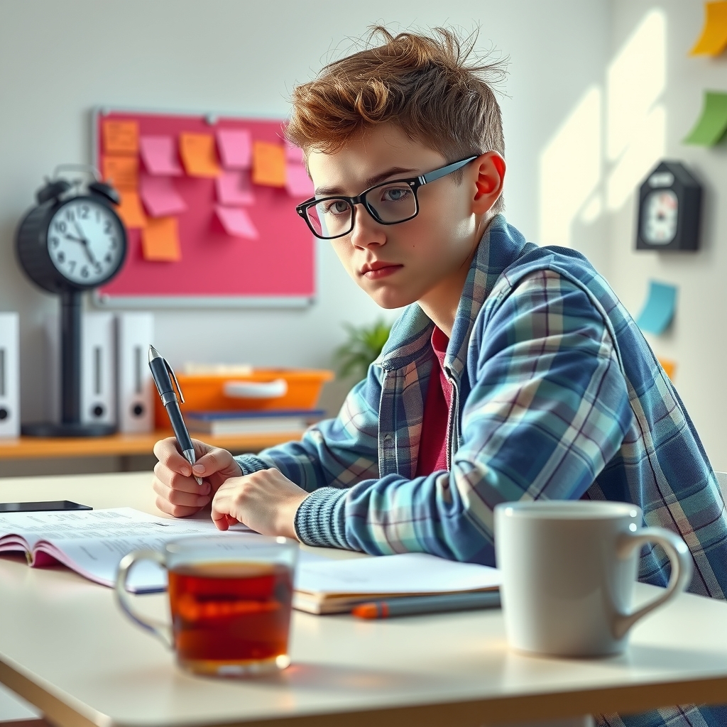 Estudiante aplicando técnicas de estudio efectivas