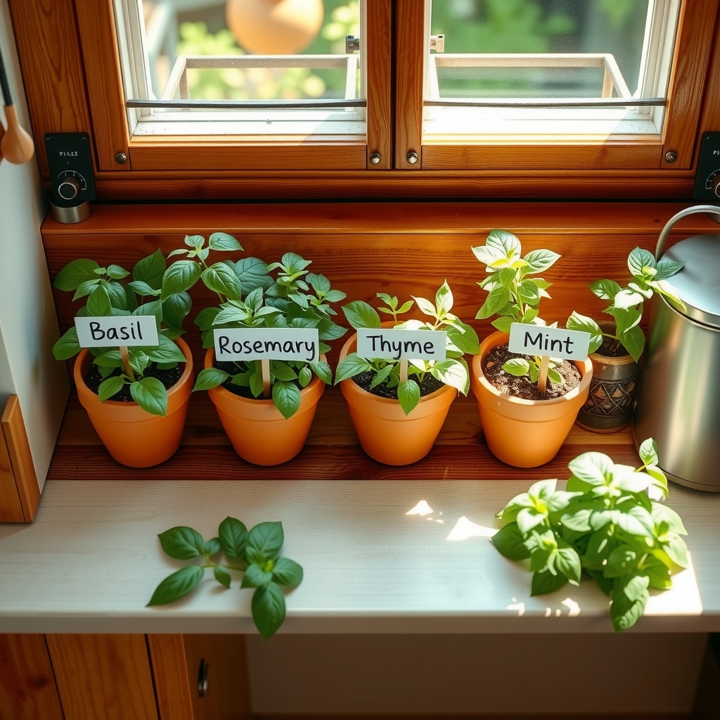 Fresh herb collection