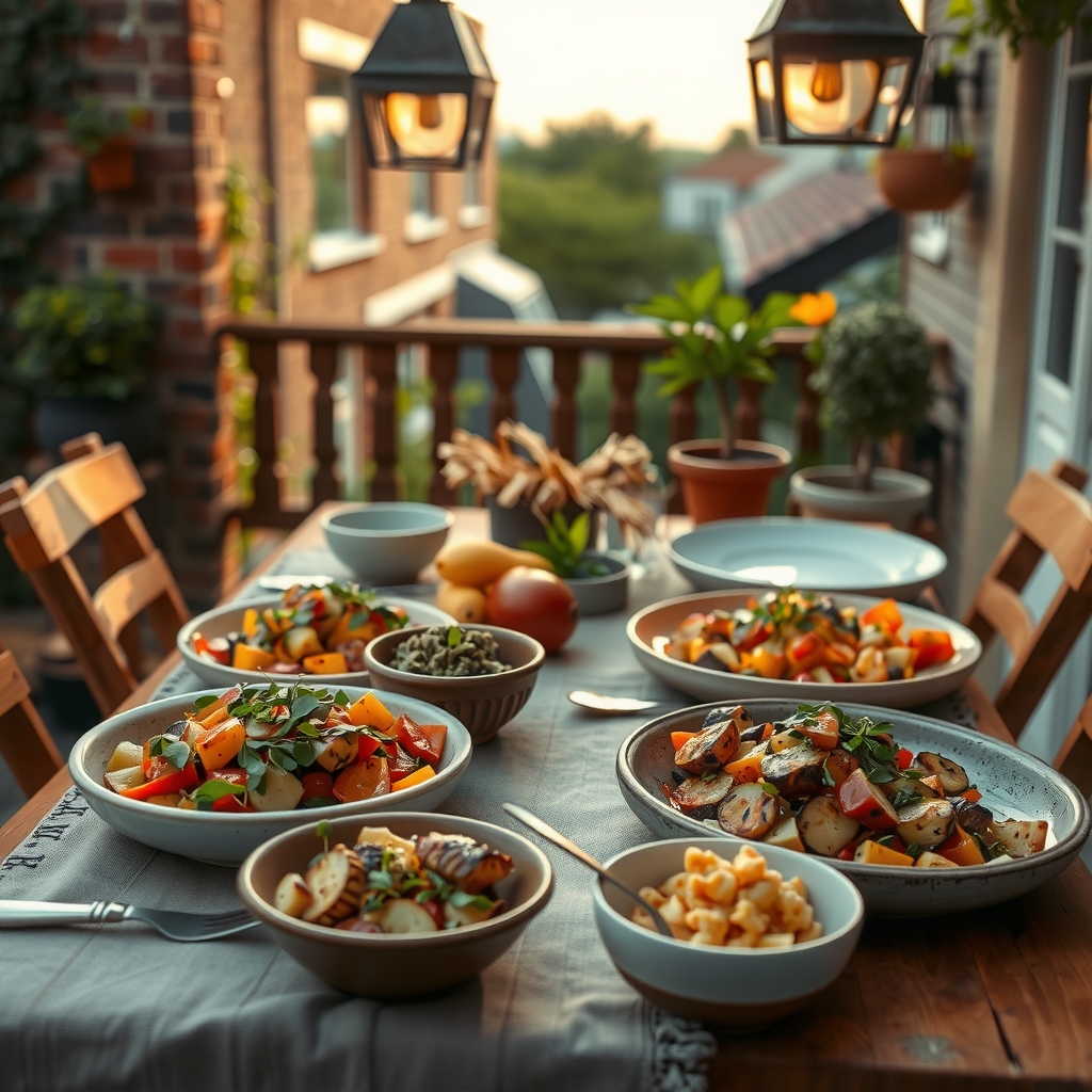Hero of a beautiful garden-fresh meal