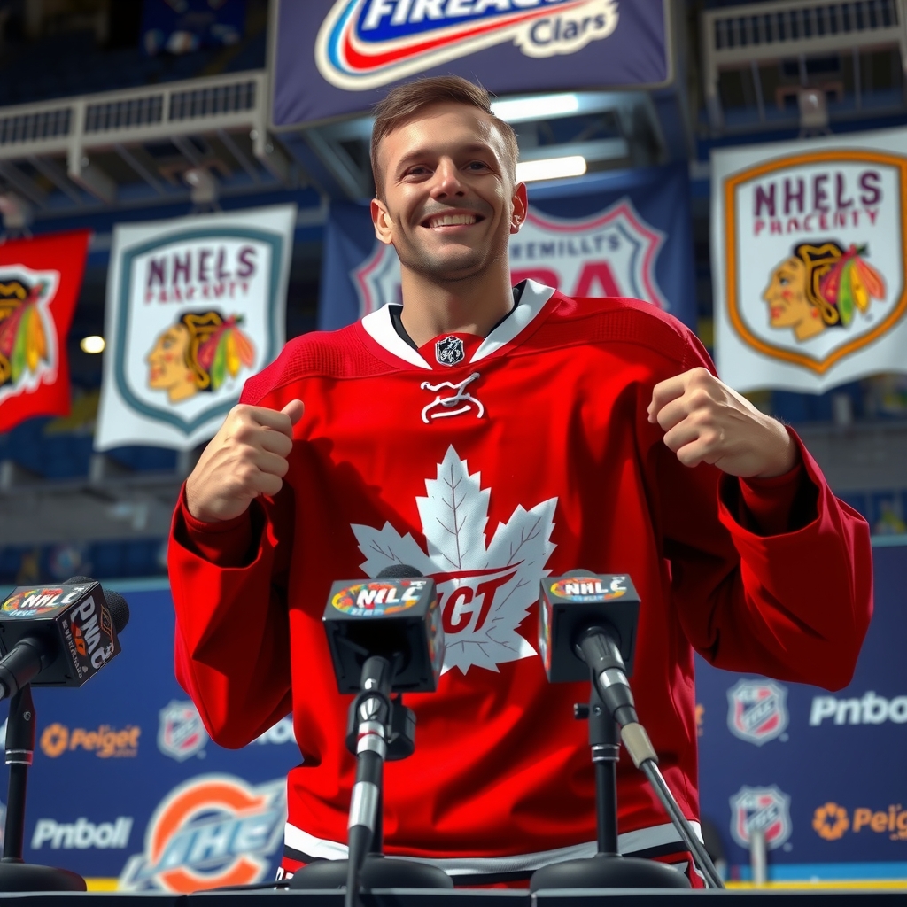 Illustration of a star player representing a major contract signing
