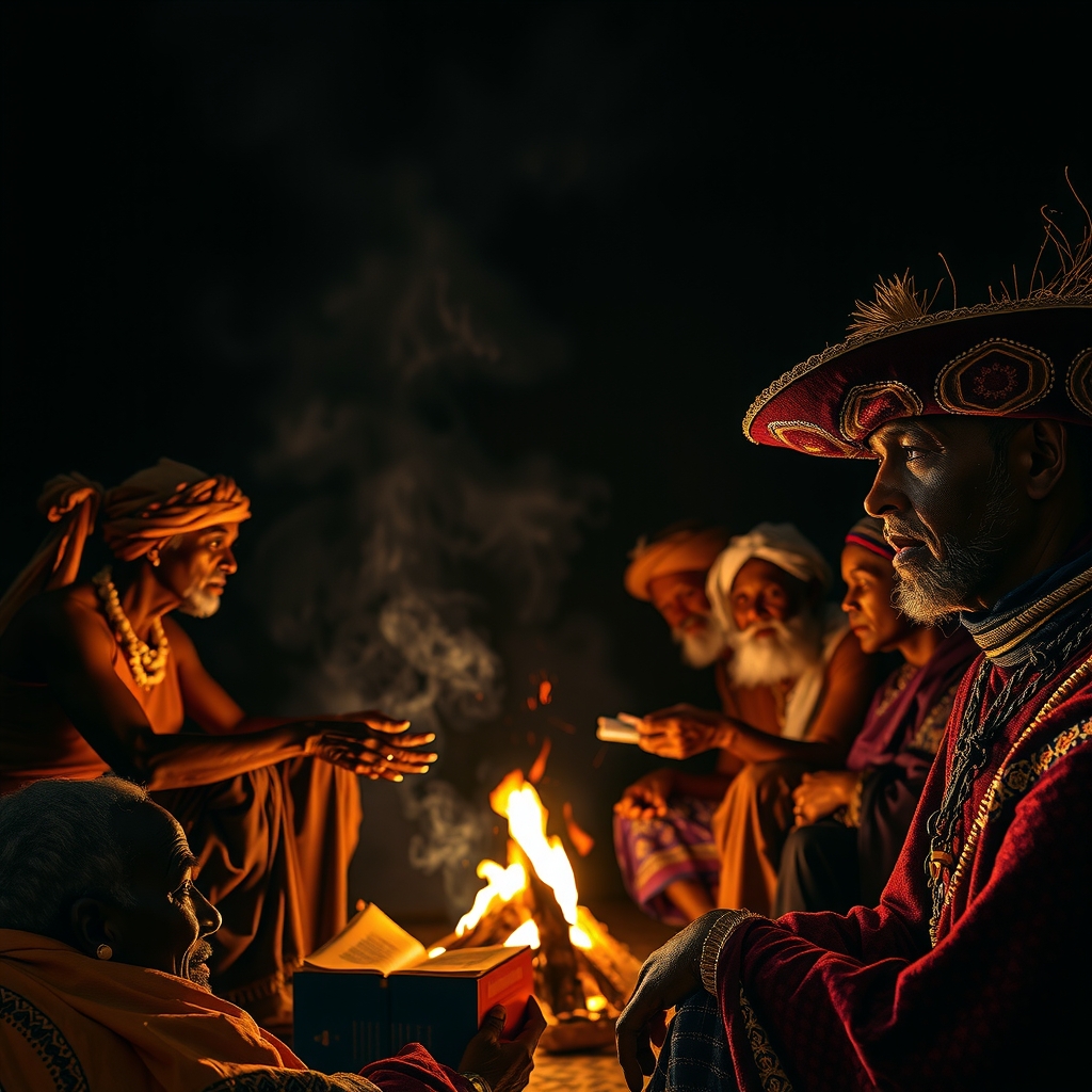 African sacred ceremony and storytelling