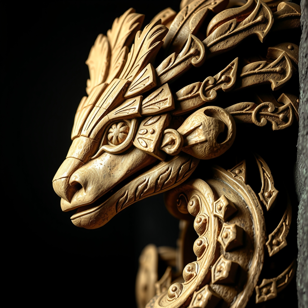 Quetzalcoatl feathered serpent