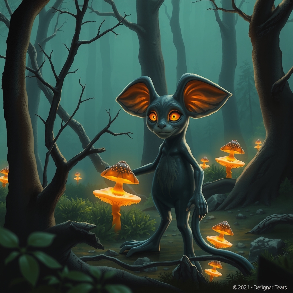 Illustration of the Pukwudgie, small forest trickster spirits