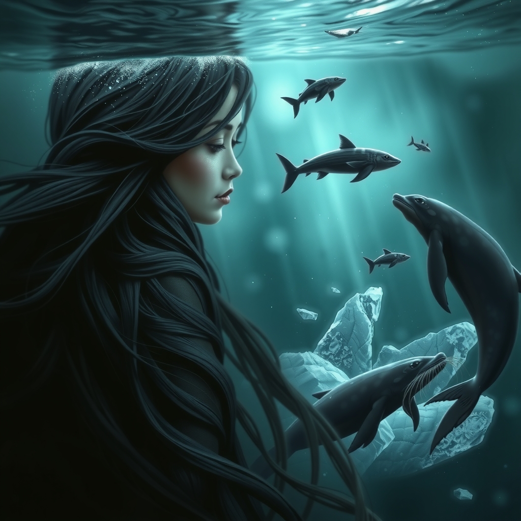 Illustration of Sedna, the Inuit goddess of the sea