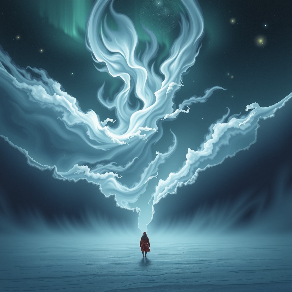 Illustration of Sila, the Inuit spirit of air, weather and consciousness