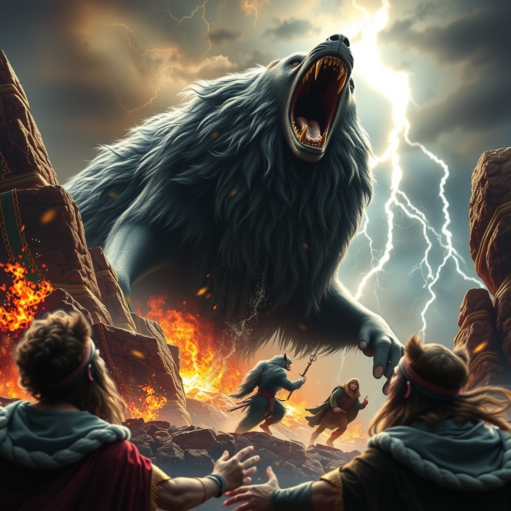 Fenrir wolf scene