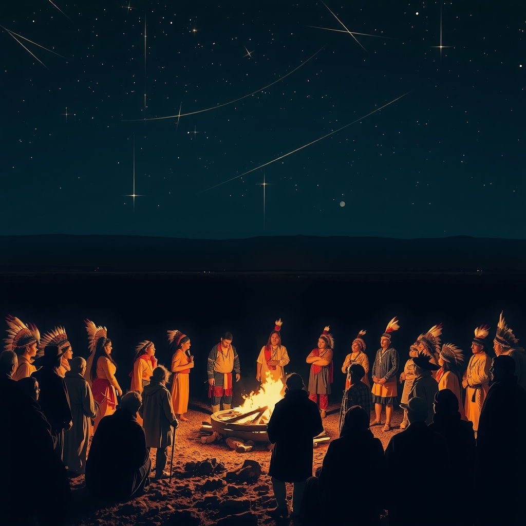 Sacred ceremonial fire and community
