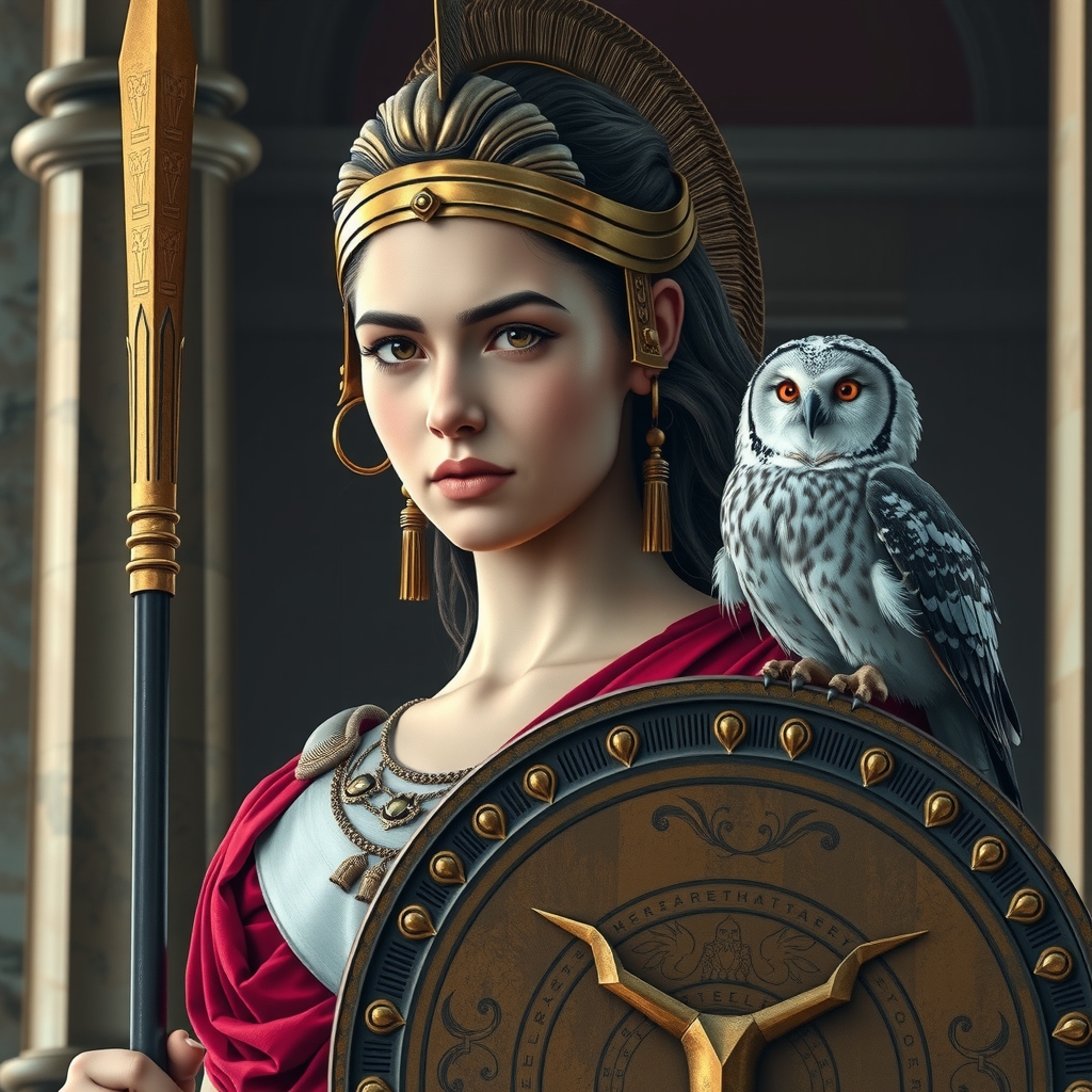 Athena portrait card