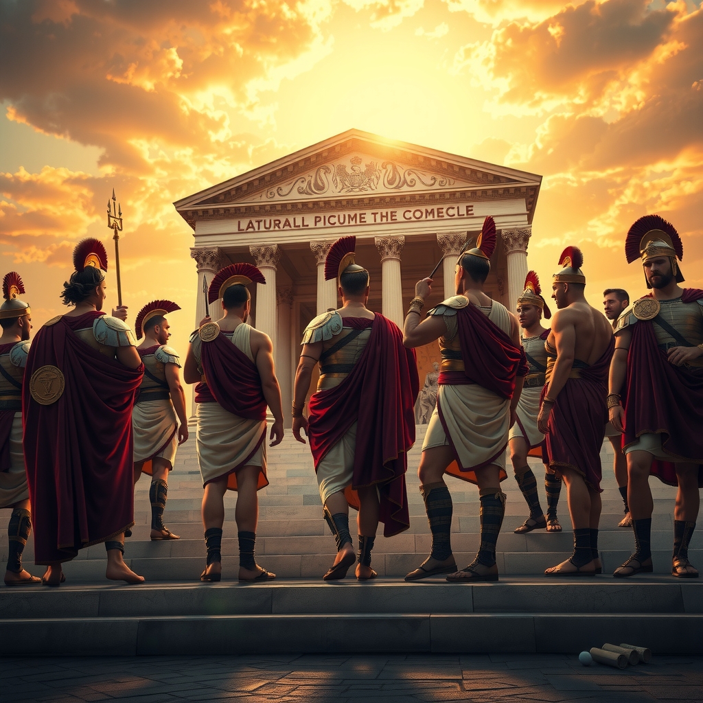Roman gods gathering scene