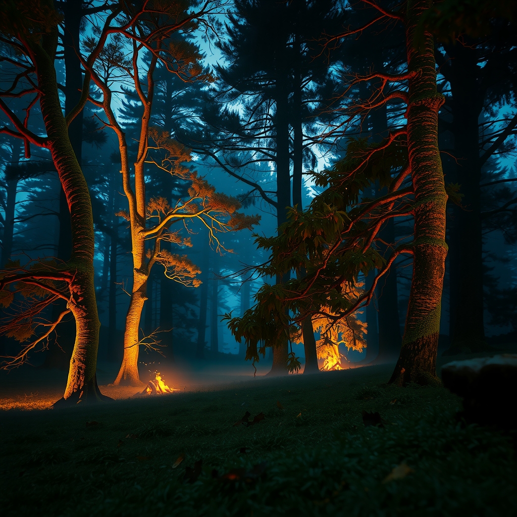 Dark enchanted Eastern European forest