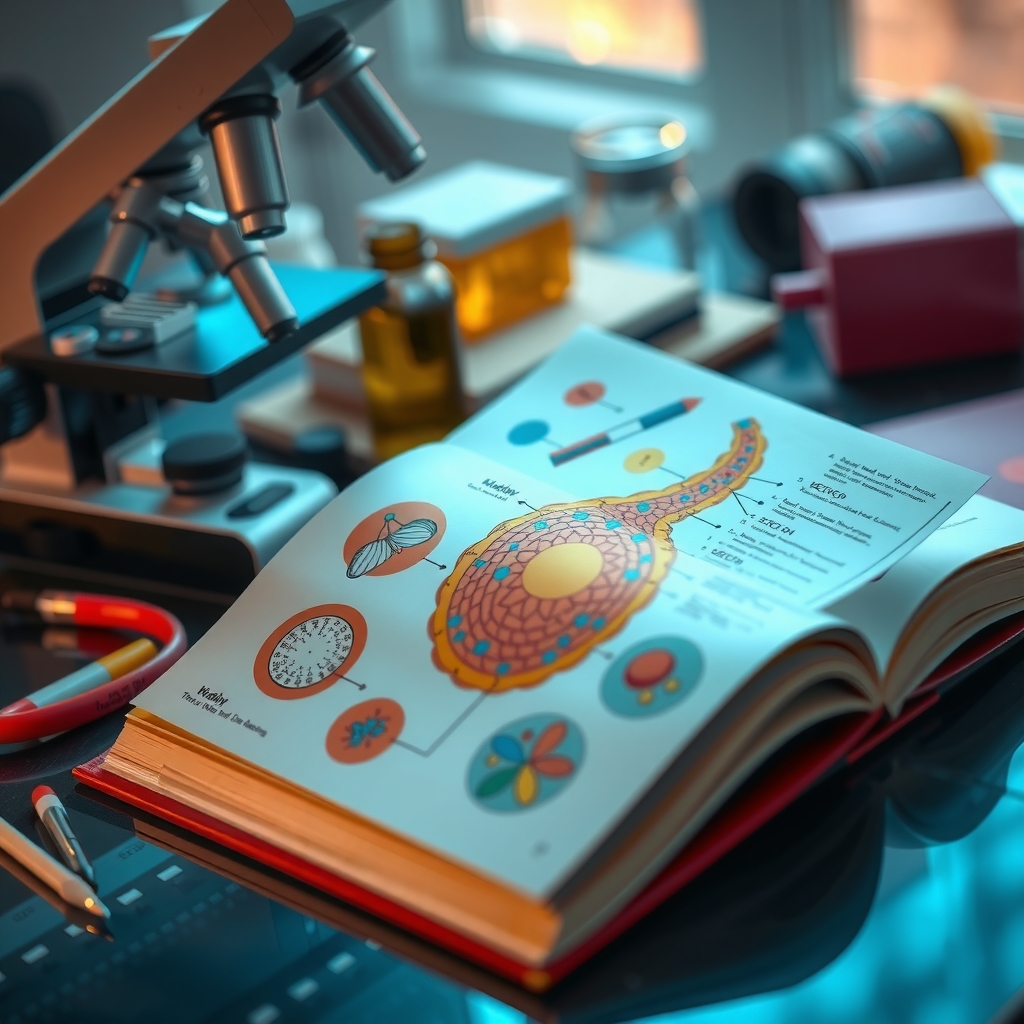 Experimento científico o diagrama biológico