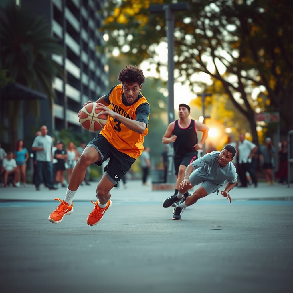 Ankle breaker move in action