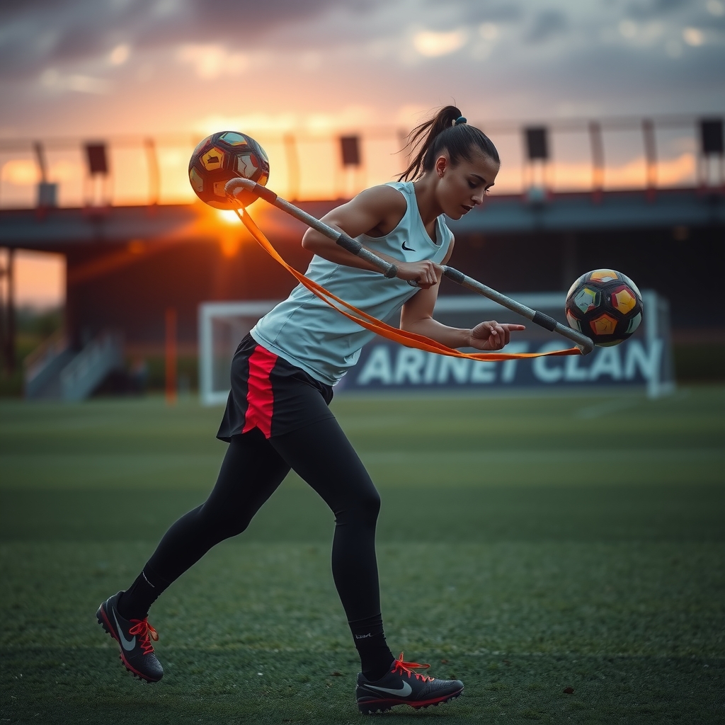 Alex Morgan doing speed and agility training
