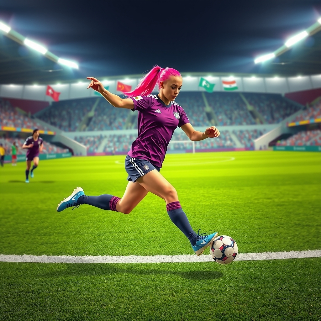 Megan Rapinoe mid-game action