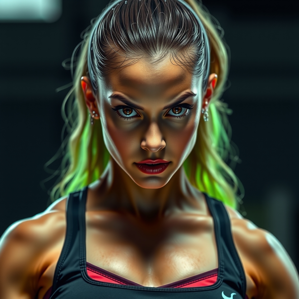 Featured female athlete card — weekly spotlight