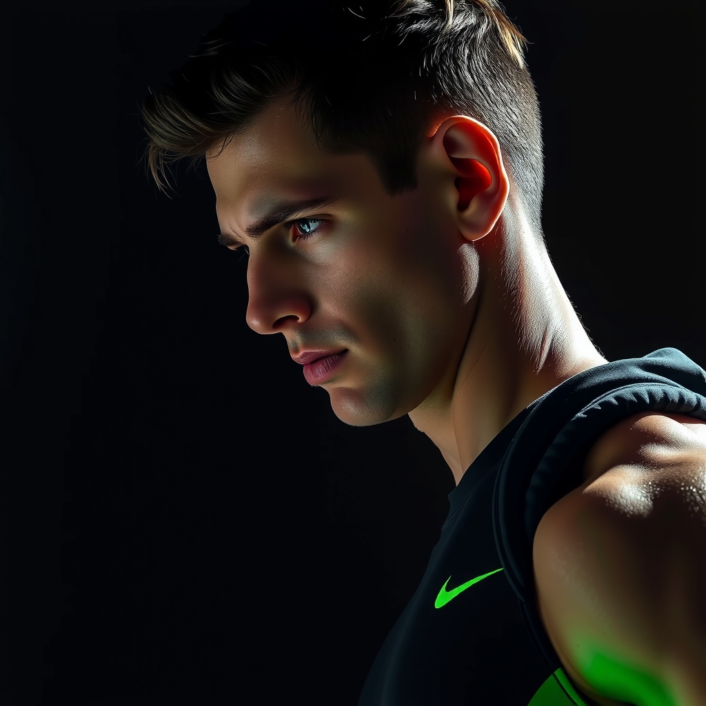 Featured male athlete card — weekly spotlight