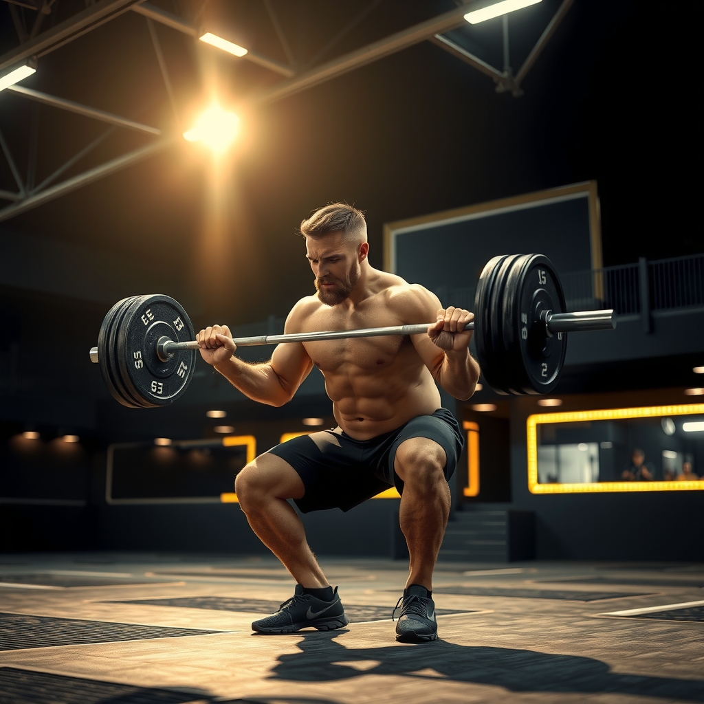 Homepage hero — elite athlete training in a professional gym