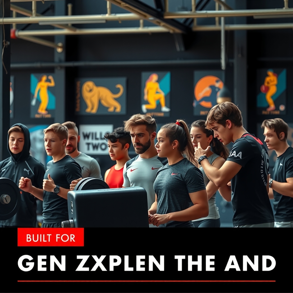 Youth athletes training section — young people working out inspired by pros