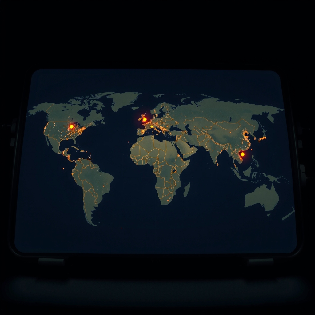 Visual for the interactive global map or site listing section