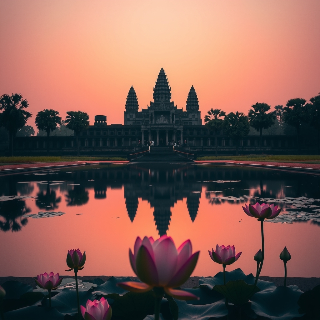 Classic Angkor Wat reflection visual for context