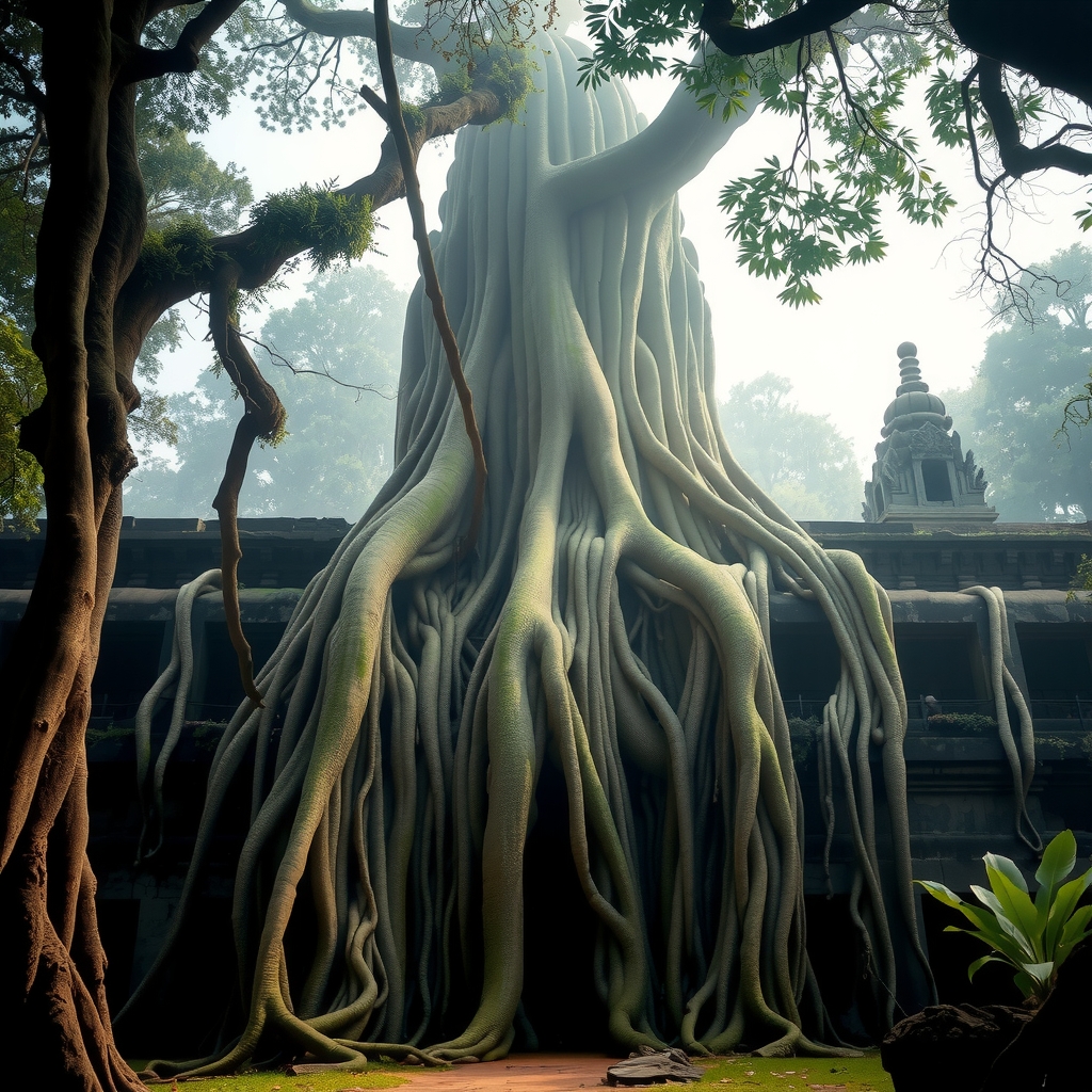 Hero image of jungle-consumed Angkor temple