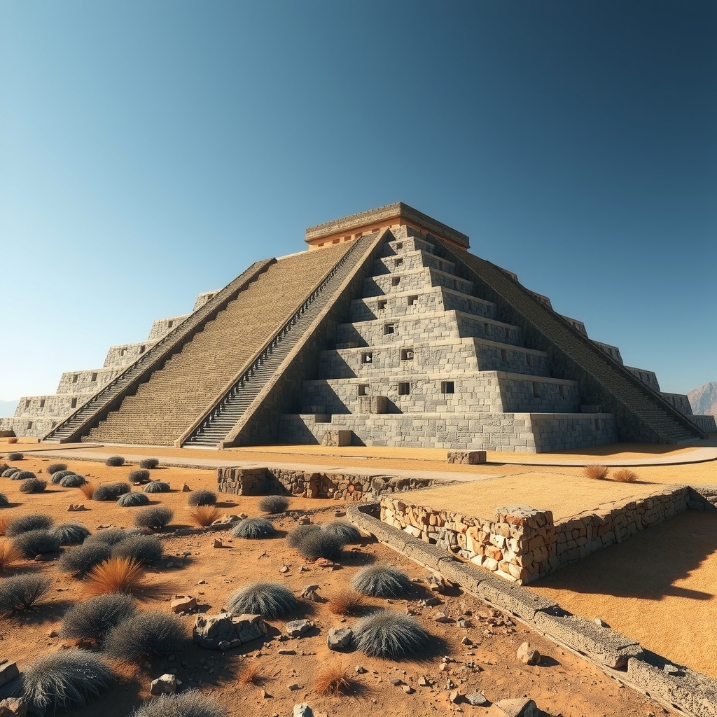 Close-up image of main pyramid structure
