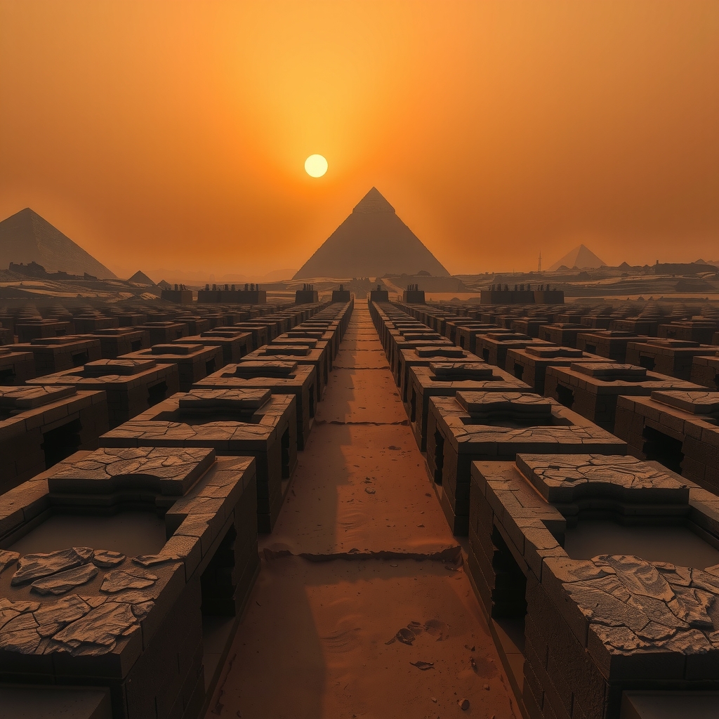 Hero image of the Giza Plateau Western Cemetery area