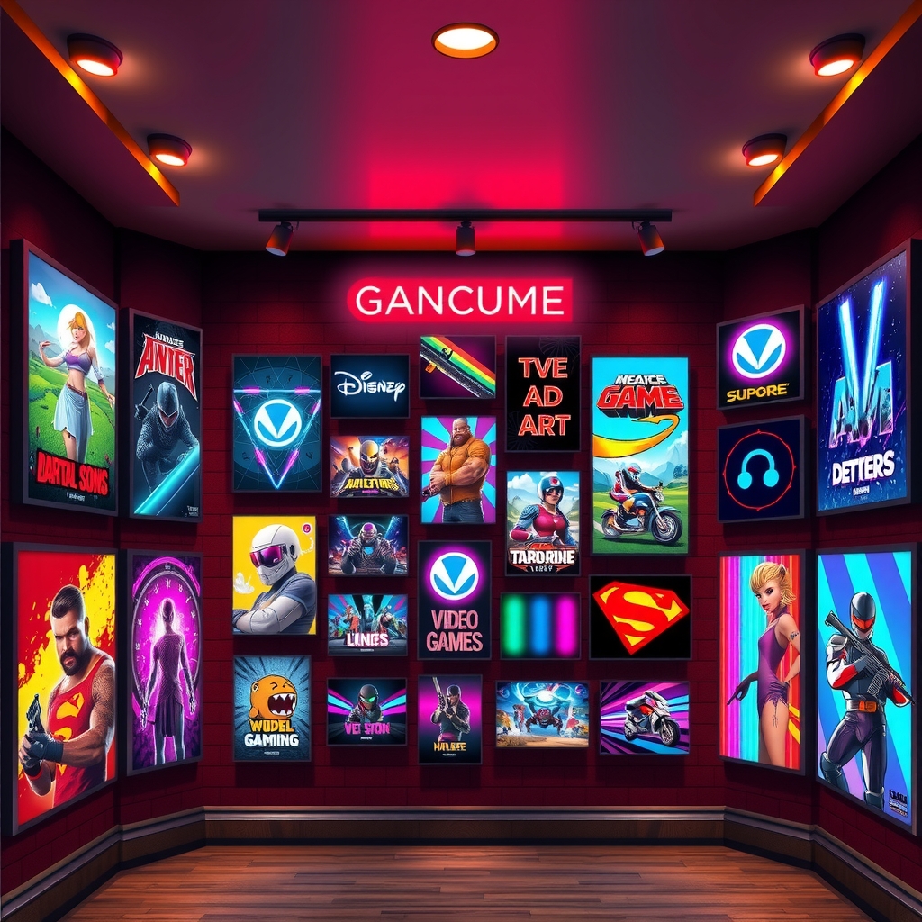 Fan art showcase wall