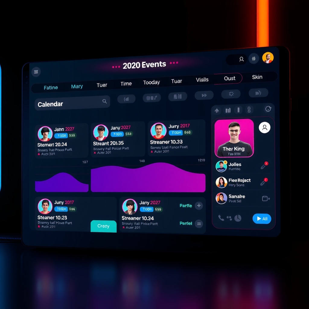 Streaming schedule calendar visual
