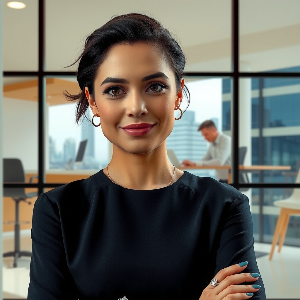 Profile grid card — Latina tech innovator