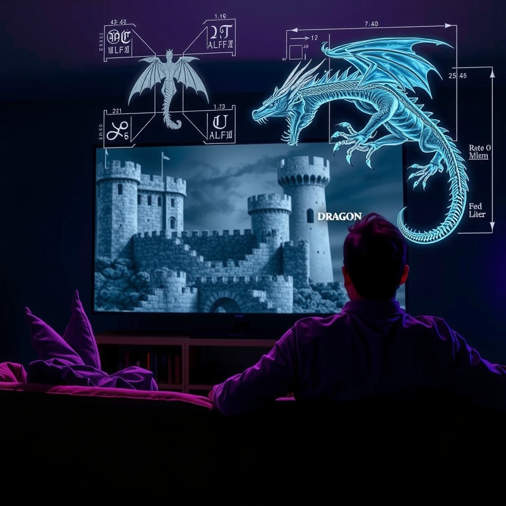 Ilustrar el ejemplo de ver La Casa del Dragón y aprender historia medieval, aerodinámica y política