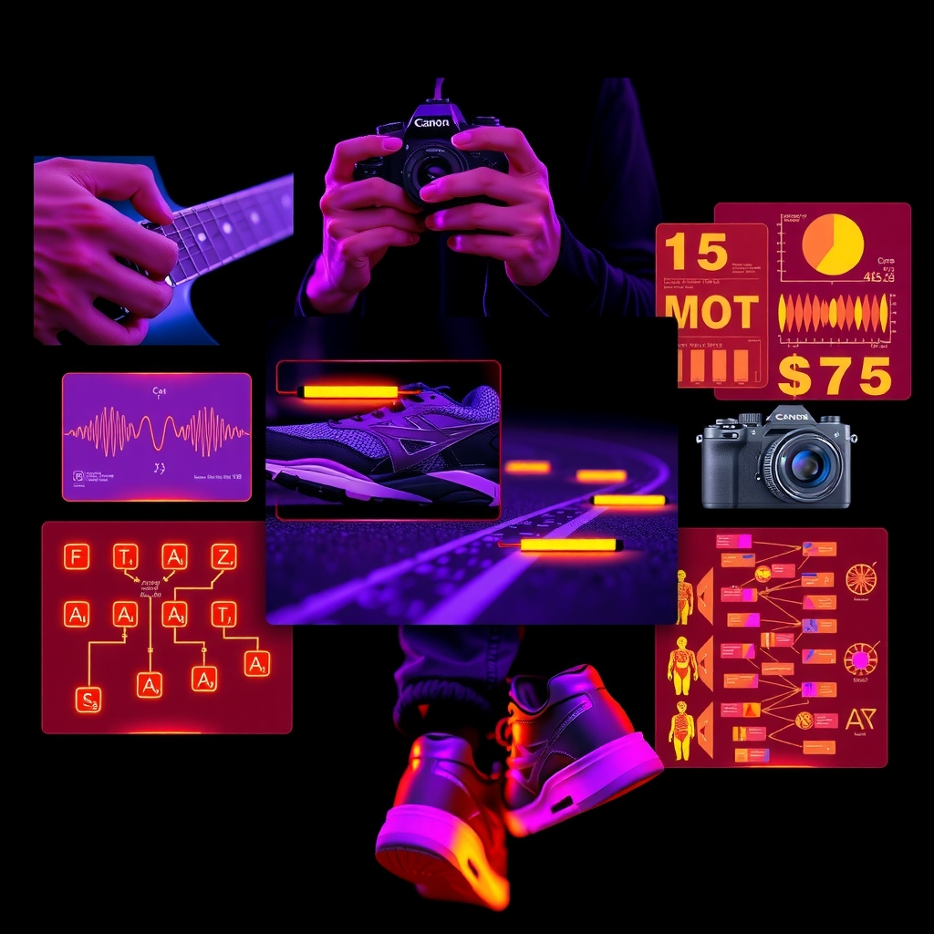 Hero visual con collage de distintos pasatiempos fusionados con aprendizaje
